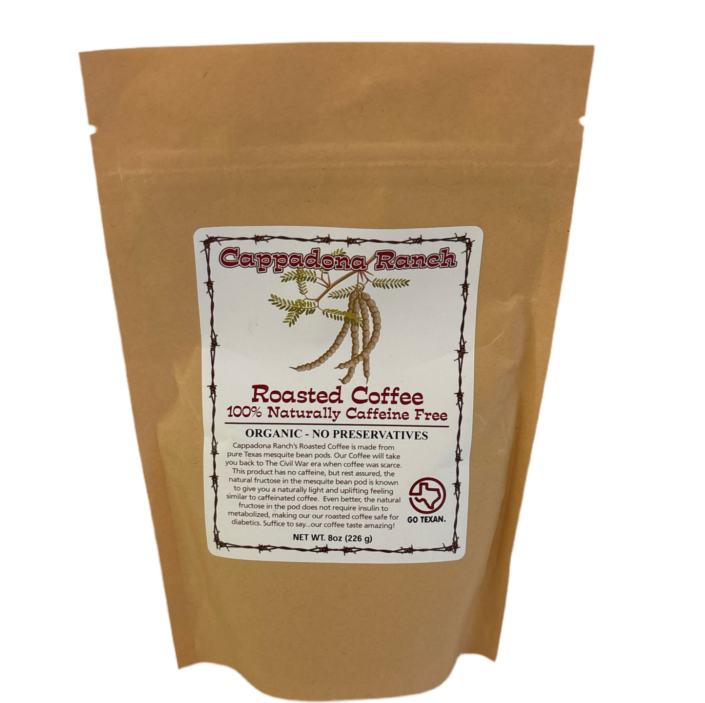 Cappadona Ranch Organic Roasted Coffee 100% Naturally Caffeine Free