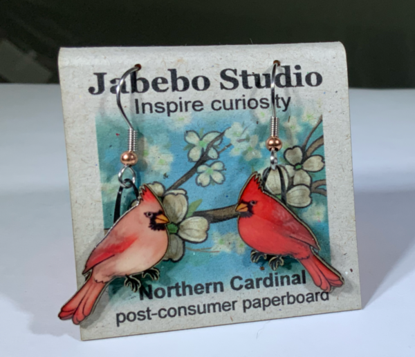 Jabebo Earrings - Northern Cardinal