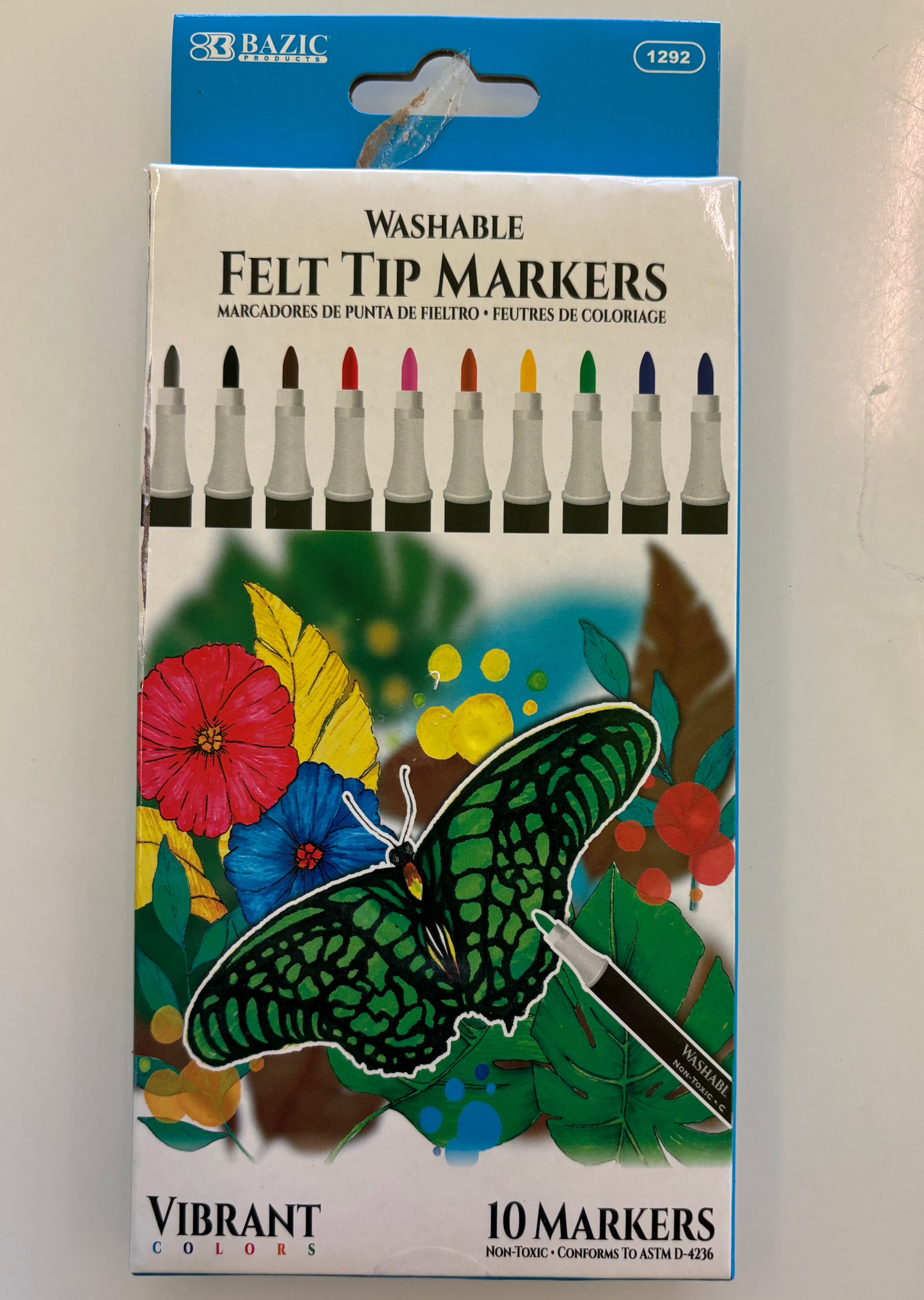 10 Felt Tip Markers Washable