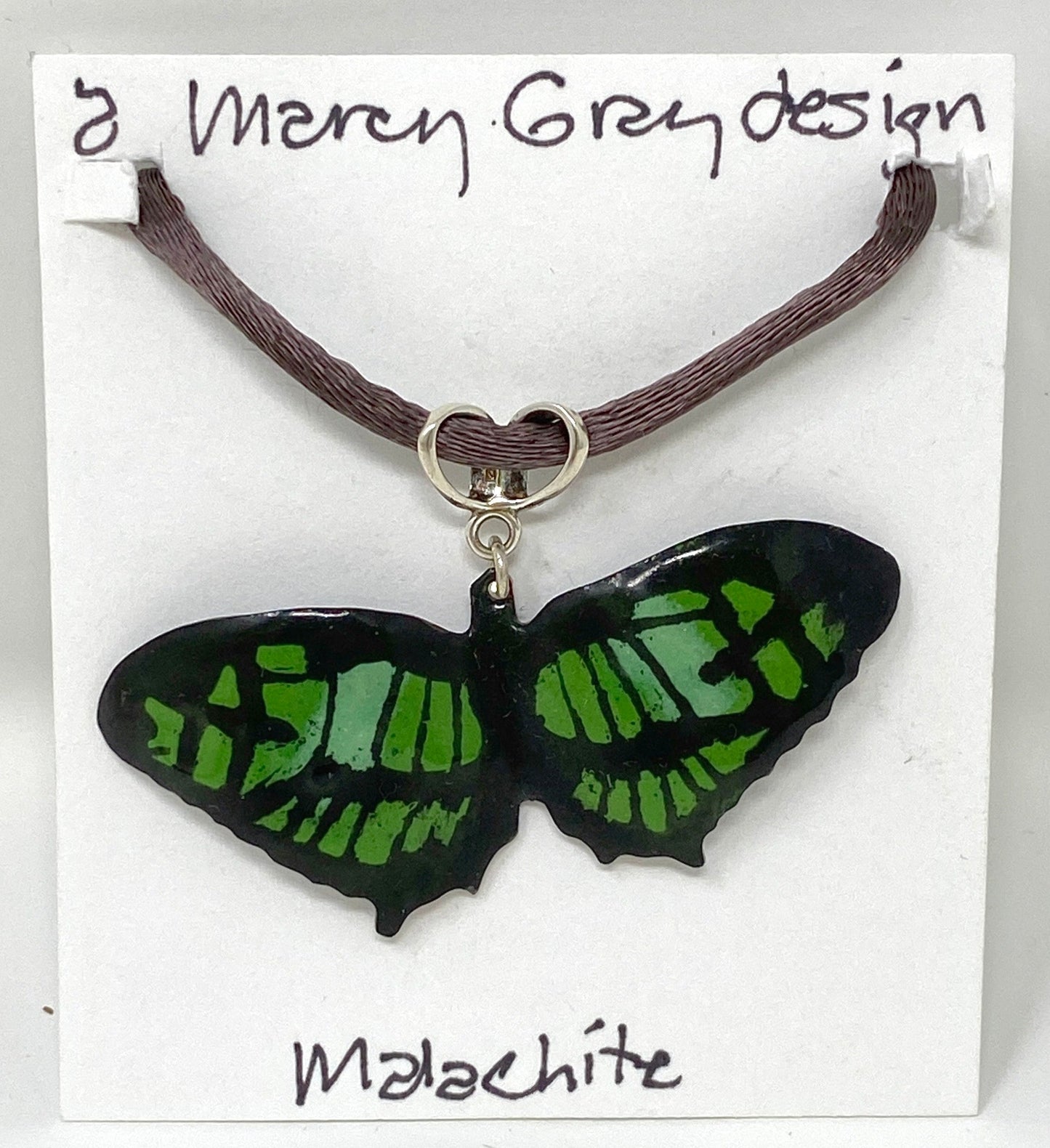 Enamel Malachite Necklace