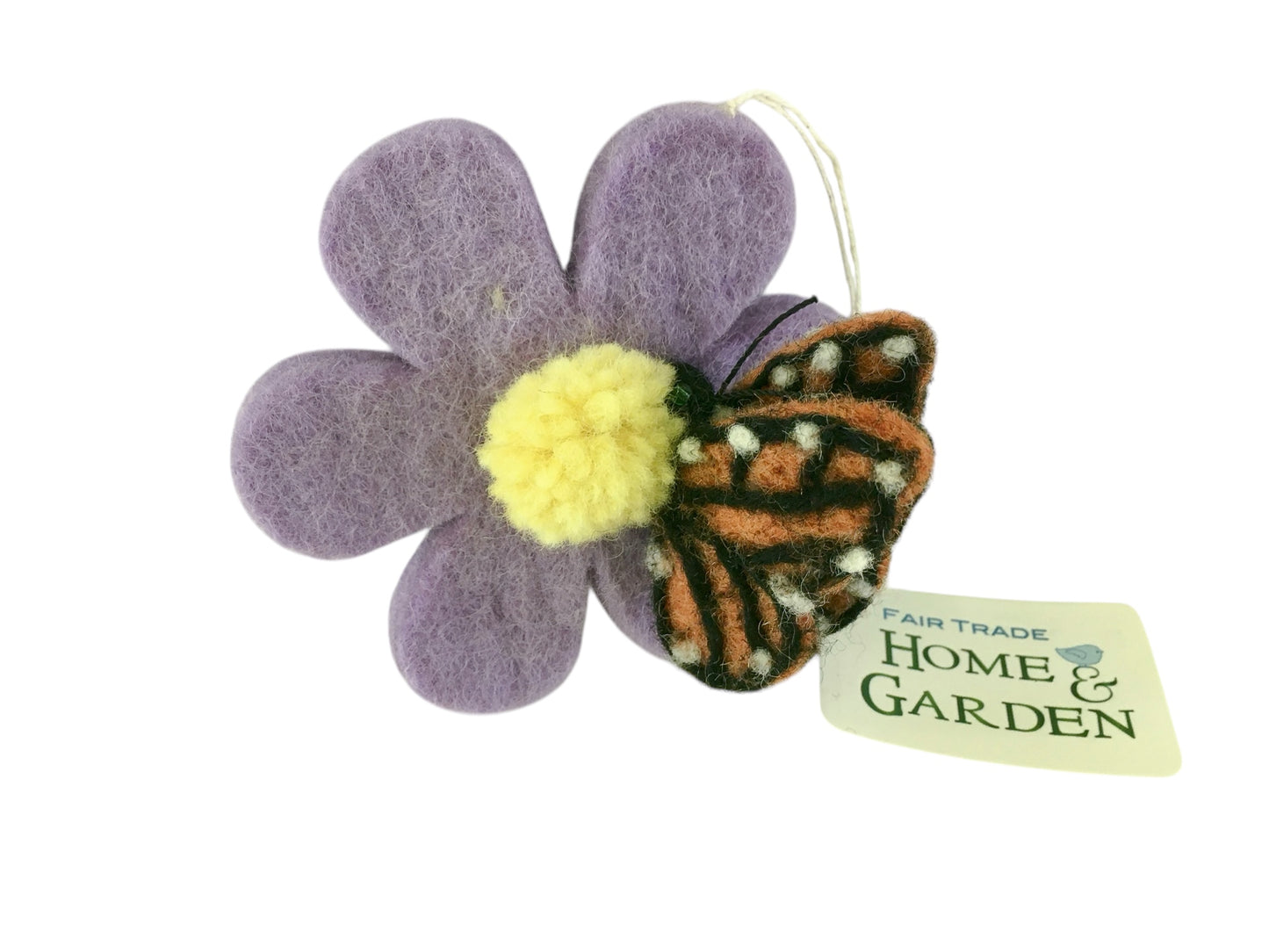 Butterfly Bloom Wool Felt Ornament