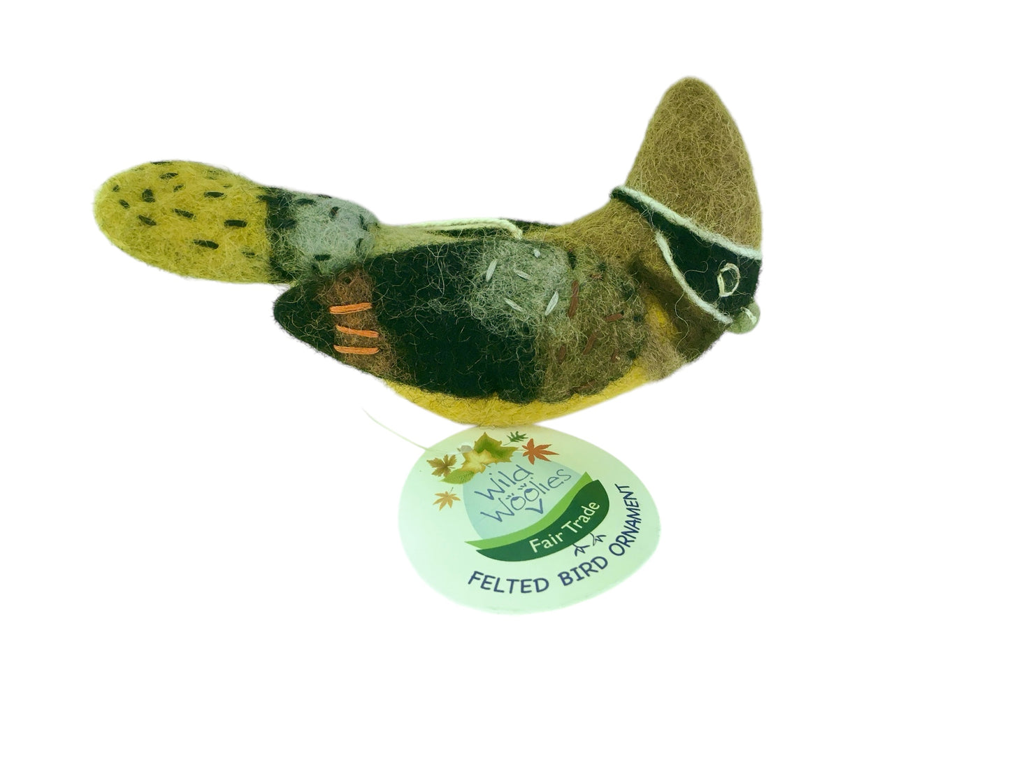 Cedar Waxwing Wool Felt Ornament