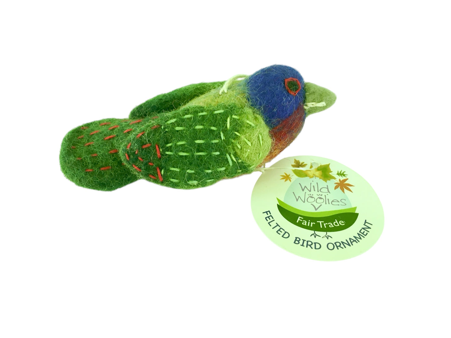 Painted Bunting Wool Felt Ornament