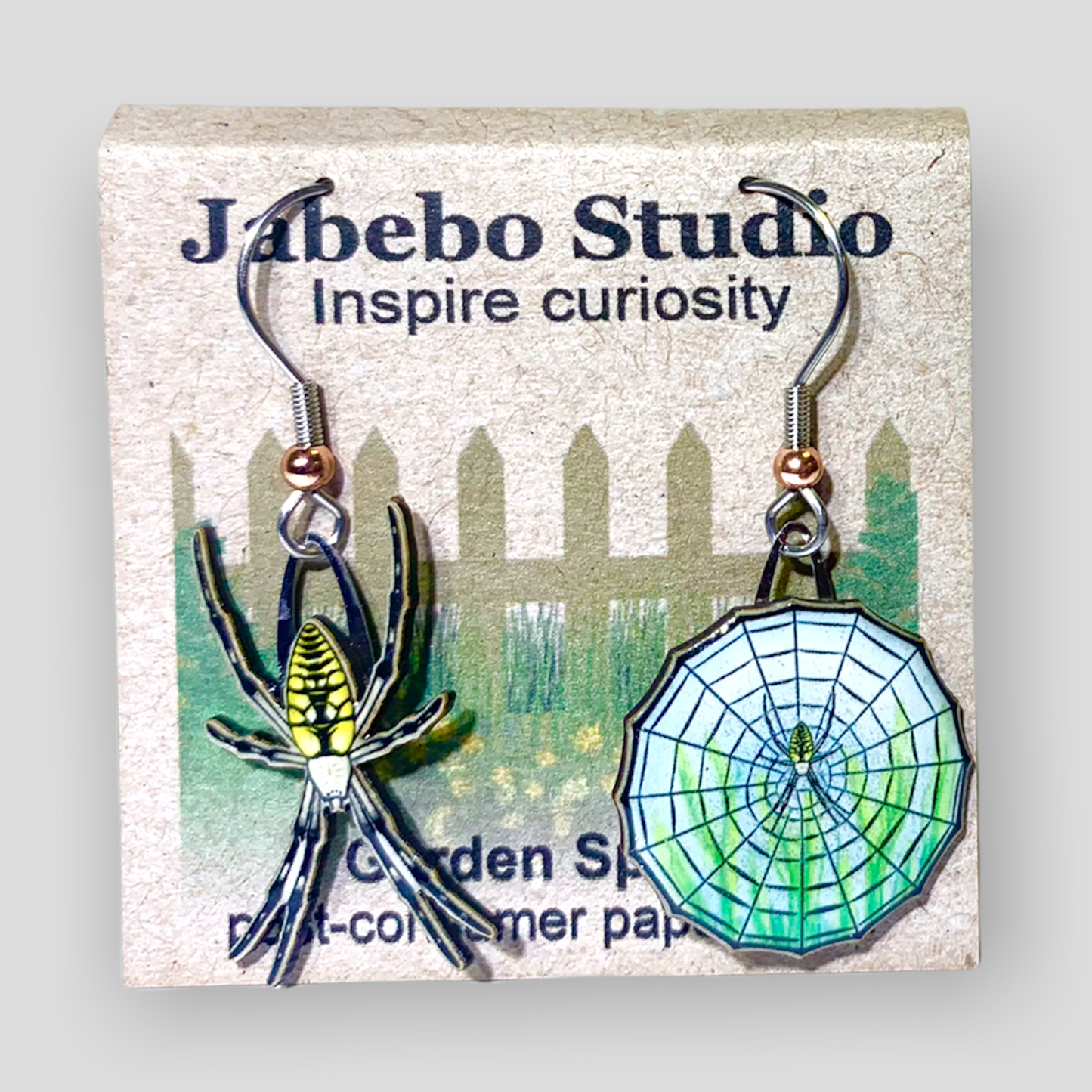Jabebo Earrings - Garden Spider