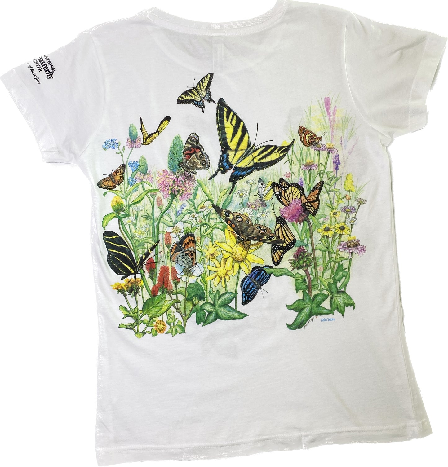 Butterfly Garden Women's Ladies Cut Scoop-neck T-Shirt