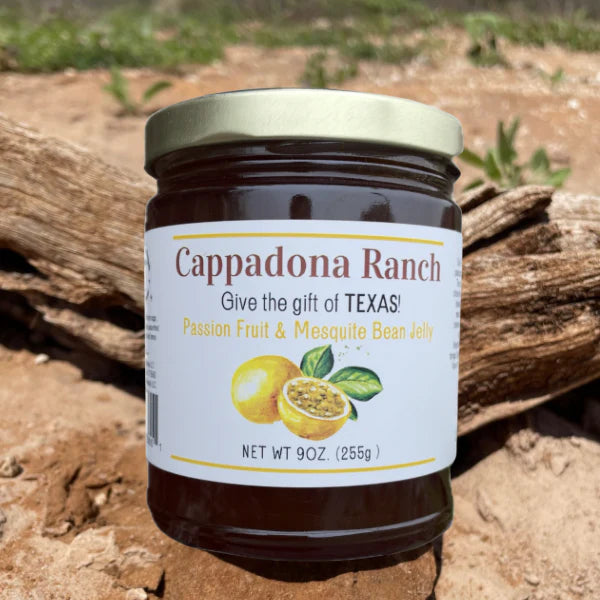 Cappadona Ranch Passion Fruit & Mesquite Bean Jelly – Exotic, Sweet & Smoky Texas Spread