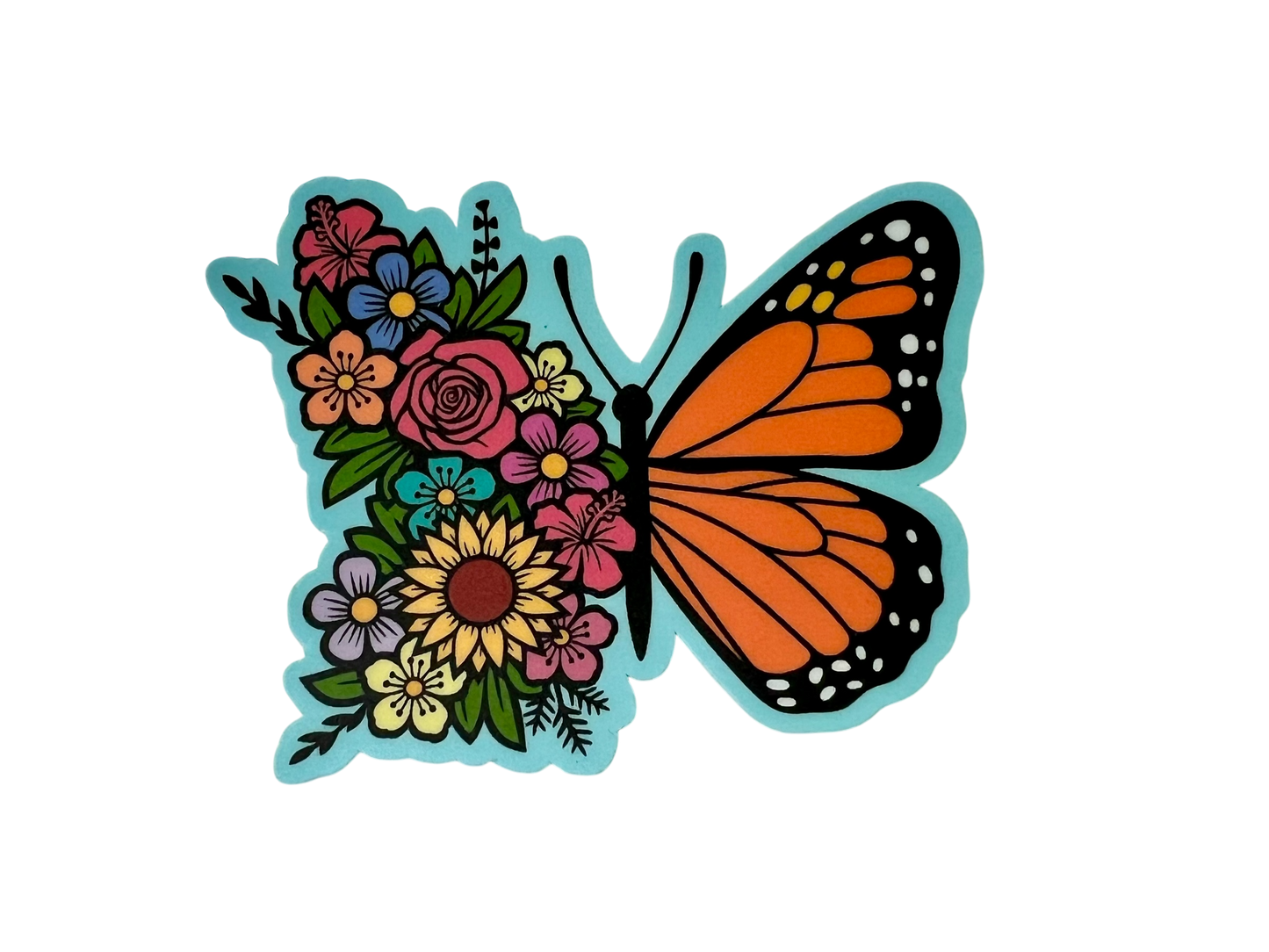 BIG butterfly flower sticker