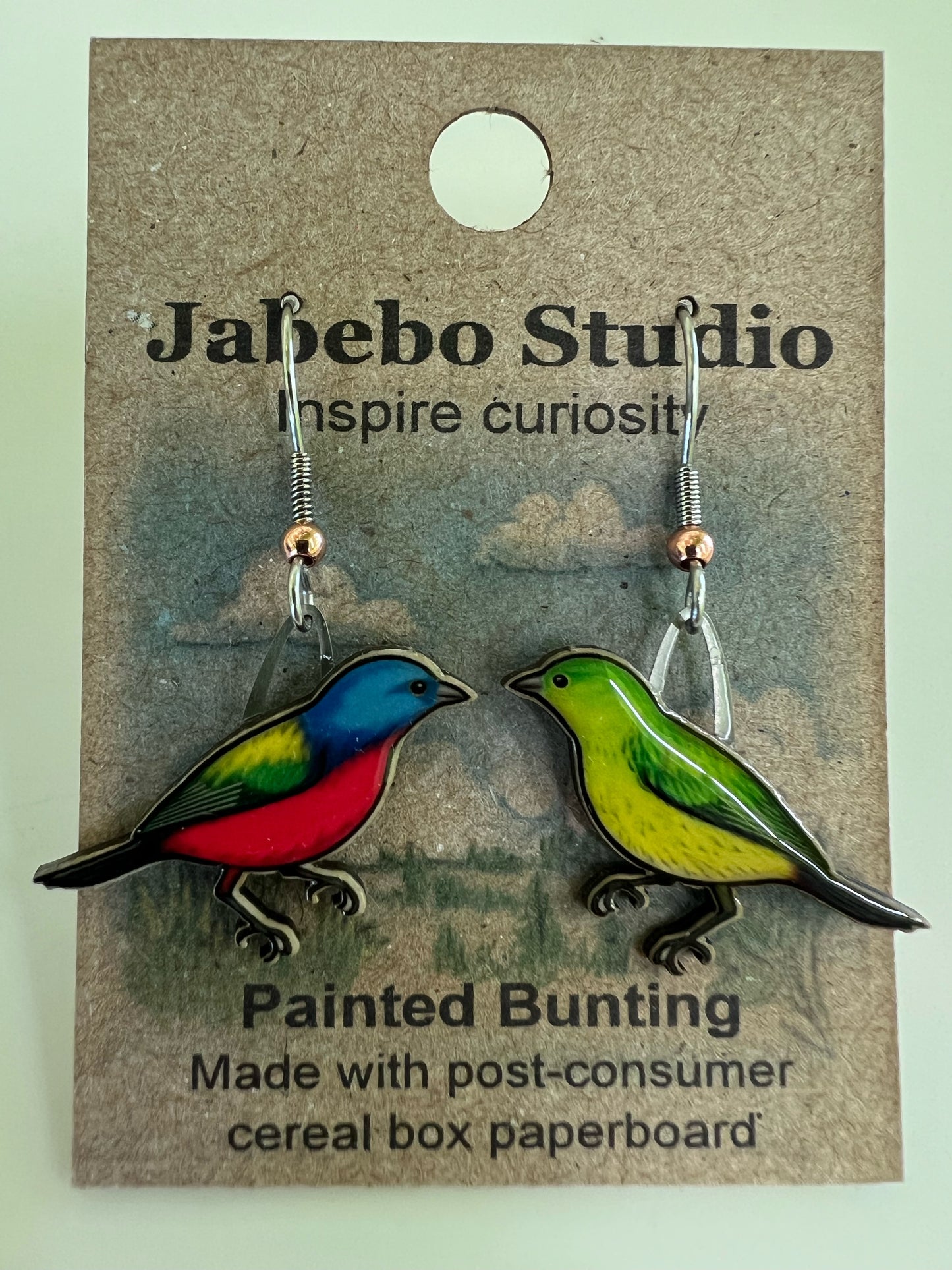 Jabebo Earrings - Painted Bunting