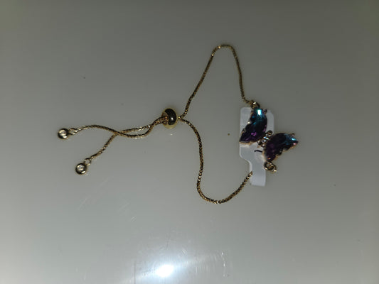 Adjustable Elegant Crystal Butterfly Bracelet