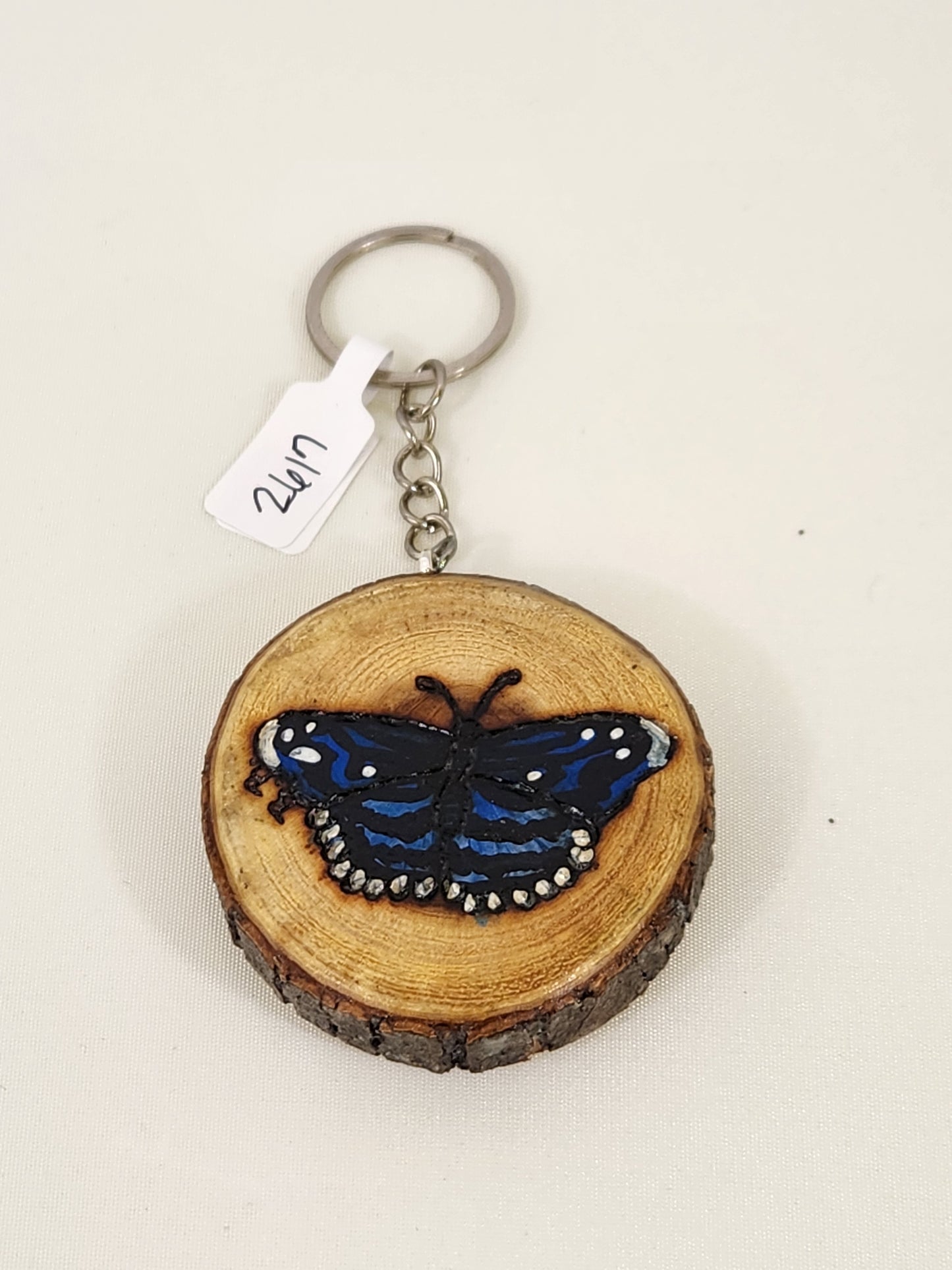 Blazing Bloom Wooden Keychains