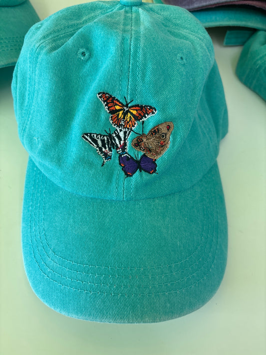 Butterfly spread Cap(Teal)