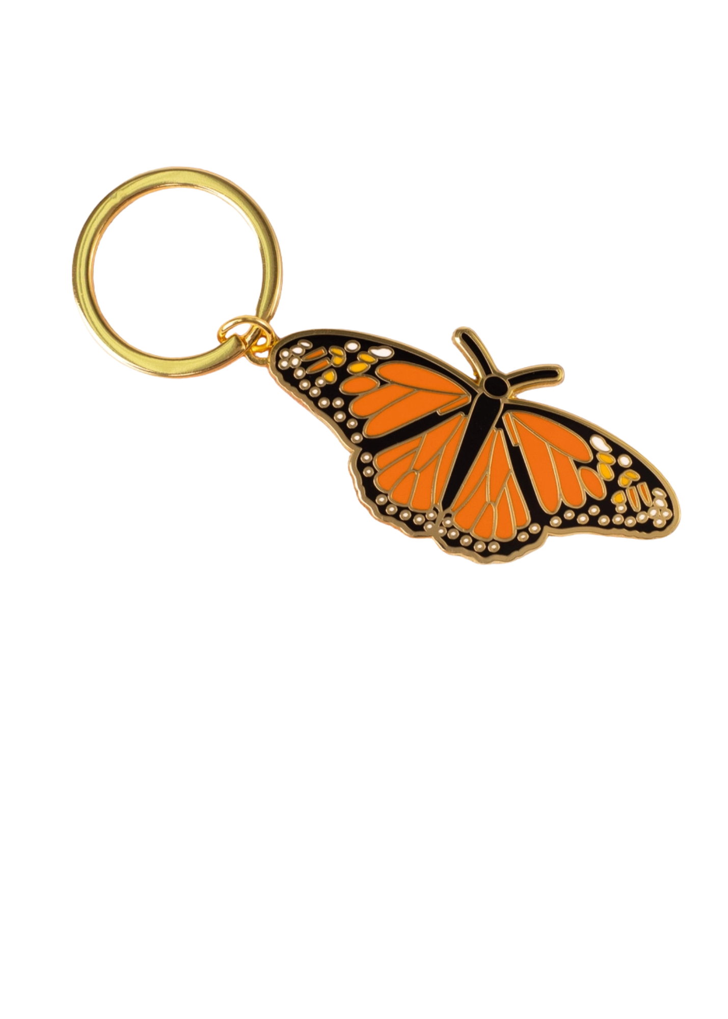 Monarch Butterfly Metal Keychain