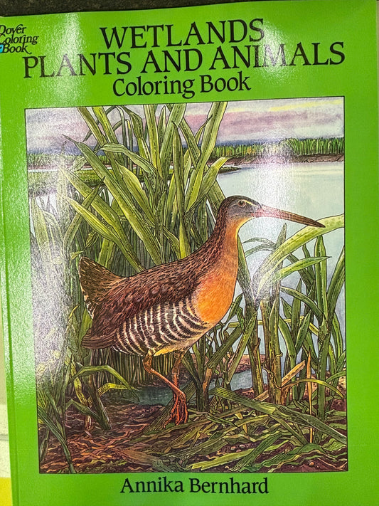 Wetlands,plants,and animals Coloring book