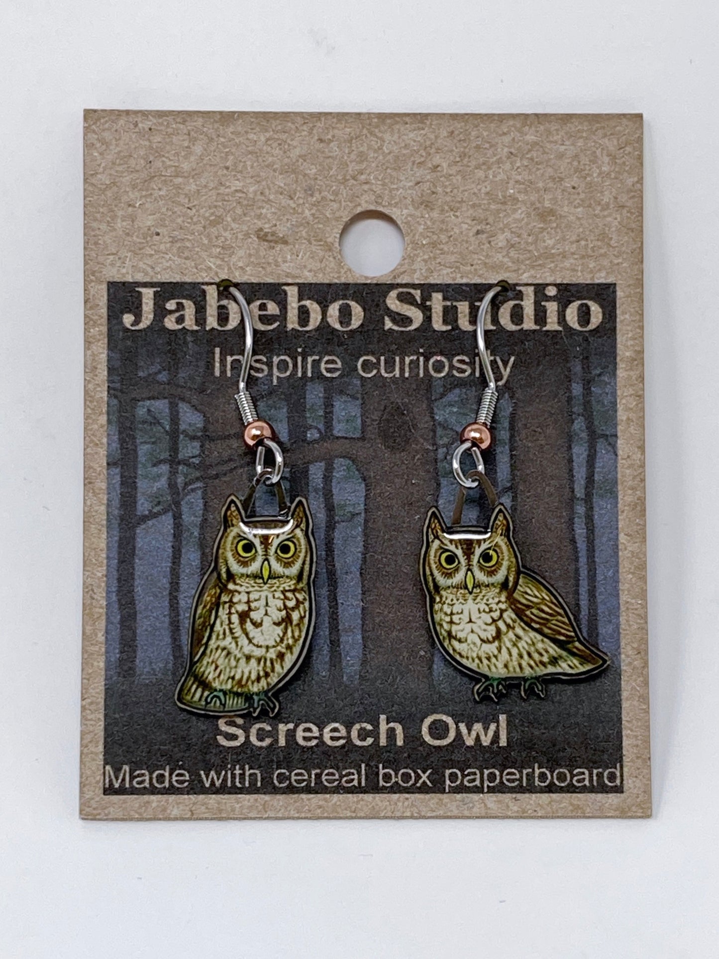 Jabebo Earrings - Screech Owl