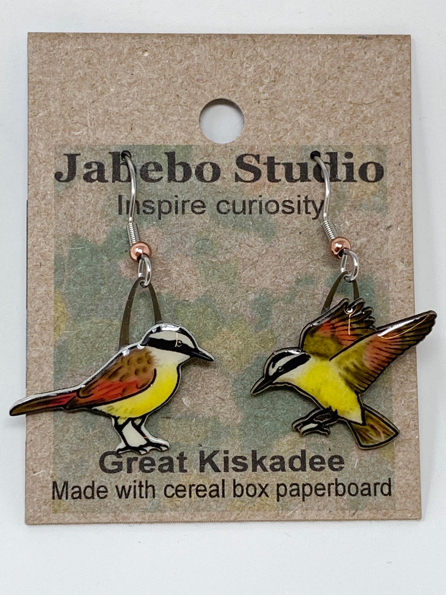 Jabebo Earrings - Great Kiskadee