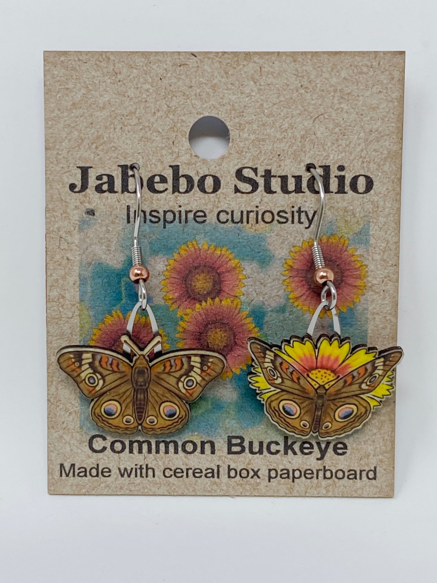 Jabebo Earrings - Common Buckeye