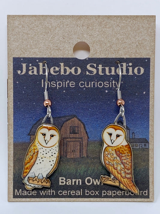 Jabebo Earrings - Barn Owl