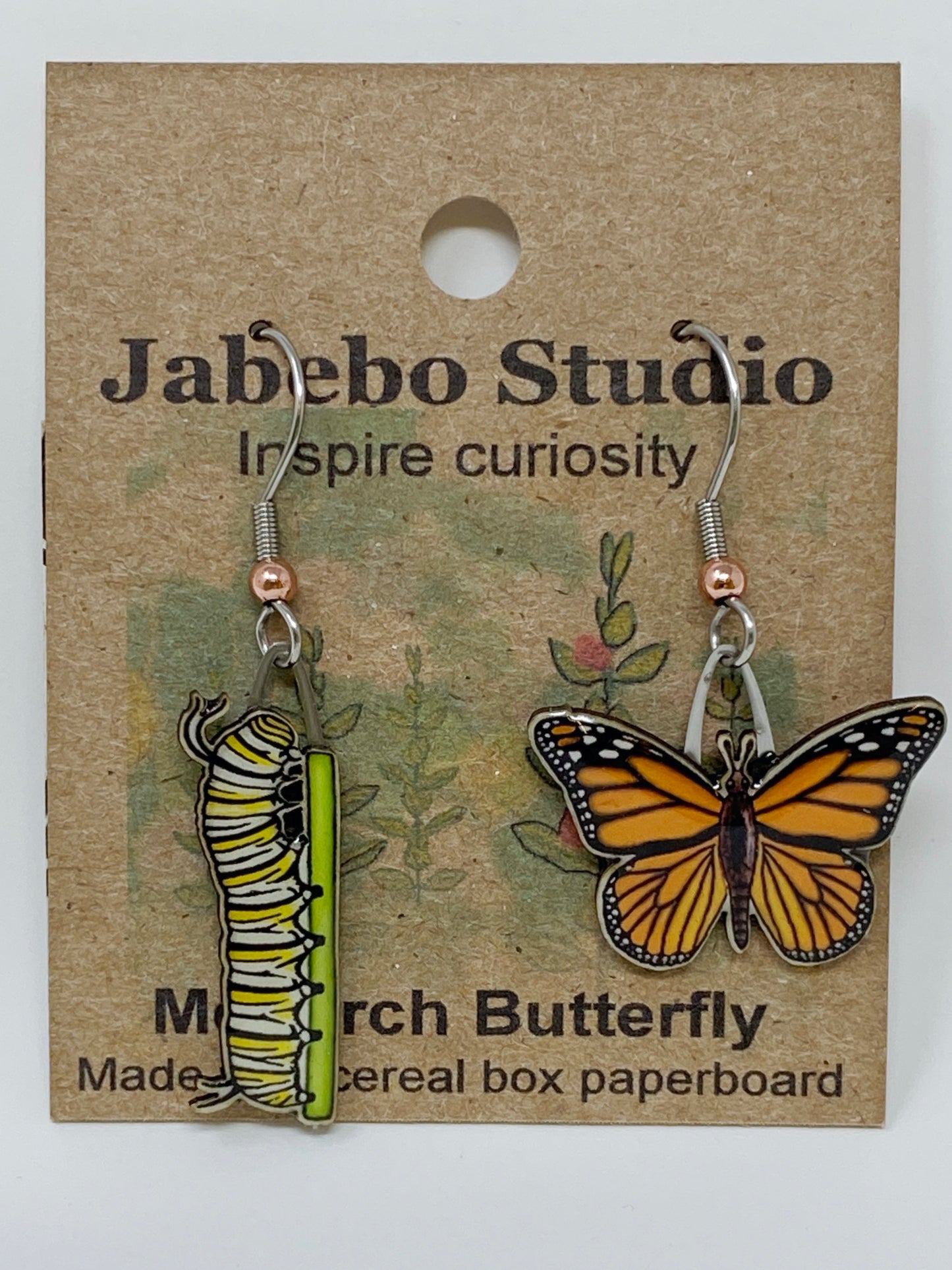 Jabebo Earrings - Monarch Butterfly