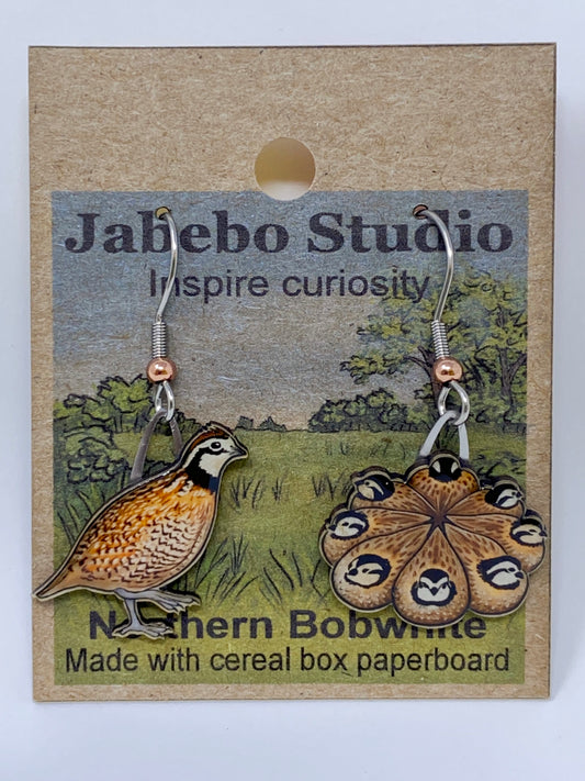 Jabebo Earrings - Northern Bobwhite