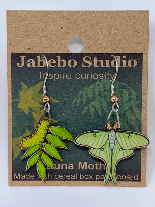 Jabebo Earrings - Luna Moth