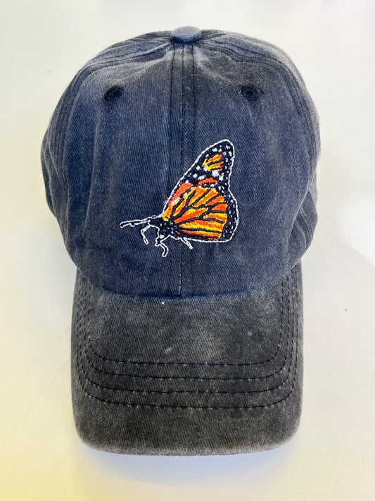 Monarch Embroidered Dark Gray Cap