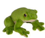 Green Frog Plushie 7"