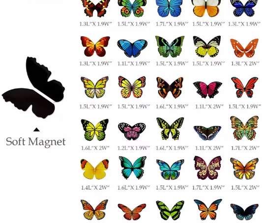 Wrapables Magnetic Butterfly Bookmarks, Page Marker, Foldable Butterfly Page Clips