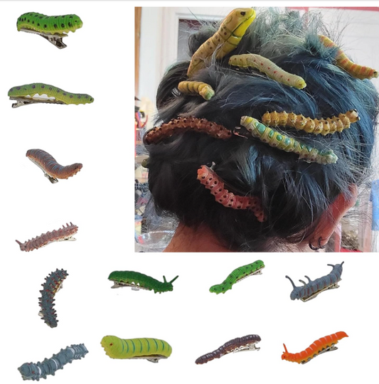 Caterpillar Hair Clips