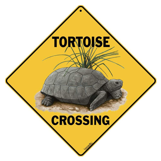 Tortoise Crossing Sign Yellow
