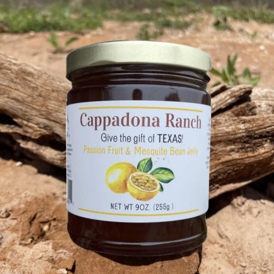 Cappadona Ranch Passion Fruit & Mesquite Bean Jelly – Exotic, Sweet & Smoky Texas Spread
