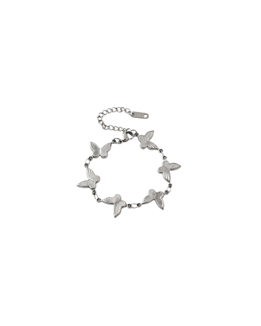 Stainless Steel Butterfly Link Bracelet
