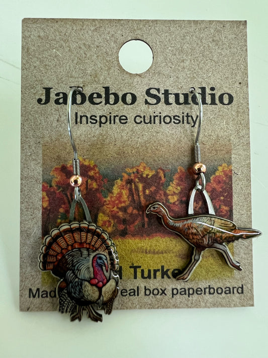 Jabebo Wild Turkey Earrings