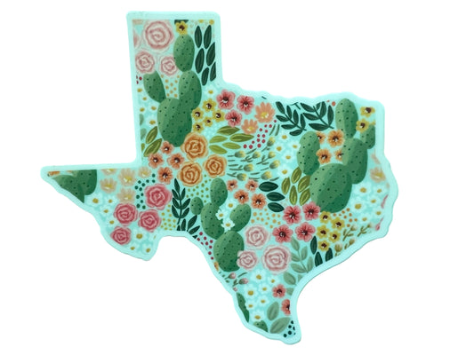 Texas Cactus Sticker