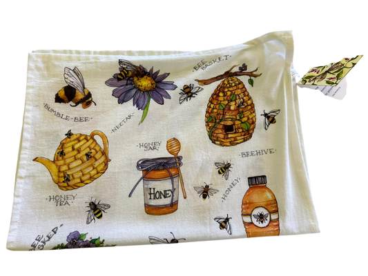 Honey Bee Tea Towel